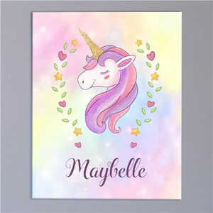 Personalized Unicorn Wall Canvas