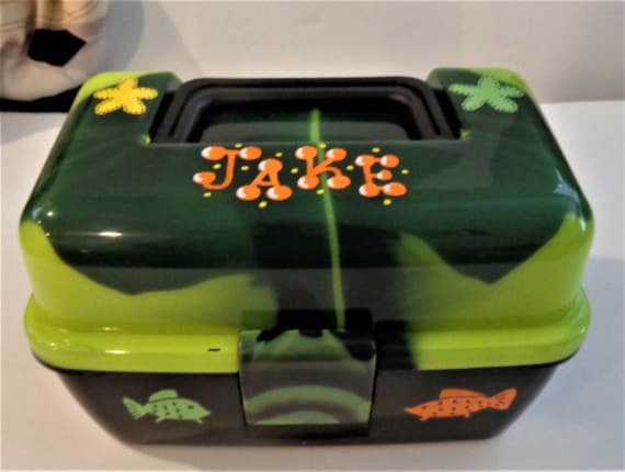 Personalized Kids Tackle Box With Fishing Gear 