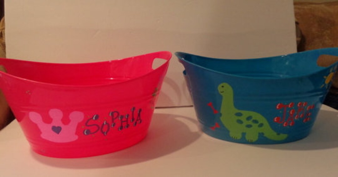 Personalized Basket/storage Tub/storage/toy Basket/craft Storage Etsy