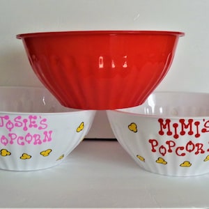 Personalized Family Size Snack Bowl/Popcorn Bowl