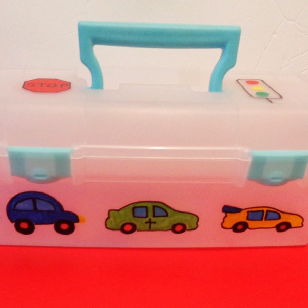 Personalized Storage Case/Craft /storage/Toy Car Case, School supplies