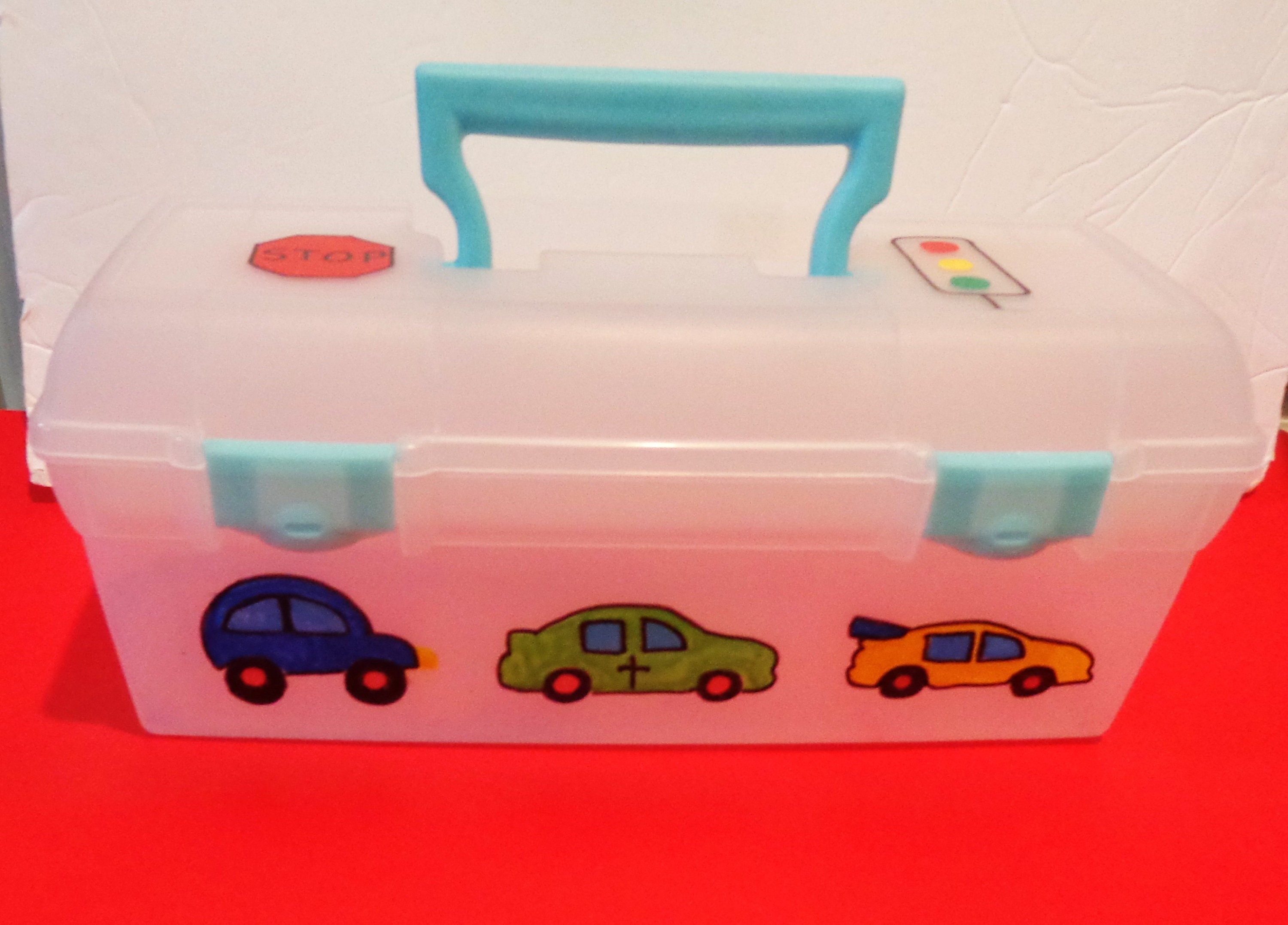 Personalized Storage Case/craft /storage/toy Car Case, School