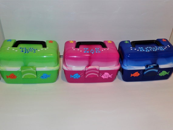 Personalized Kids Tackle Box With Fishing Gear -  UK