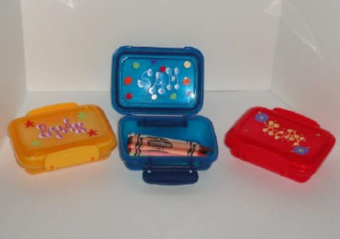 Crayon Case W/crayons/crayon Holder/crayon Storage Etsy