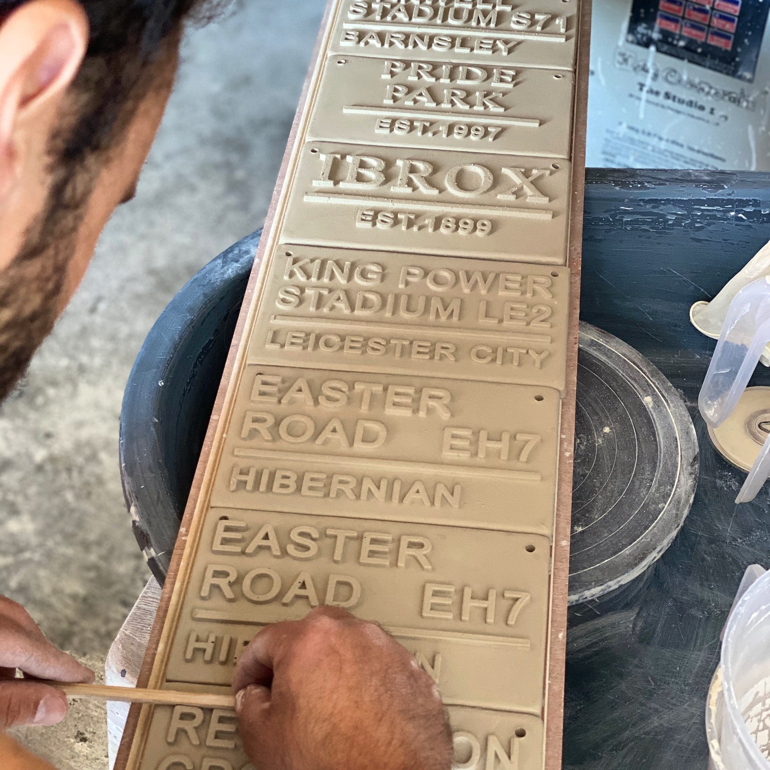 Manchester United Old Trafford Red & White Stadium Any Text Football Club 3D Street Sign - Wild Wall Art Manchester United Old Trafford Red & White Stadium Any Text Football Club 3D Street Sign - Wild Wall Art