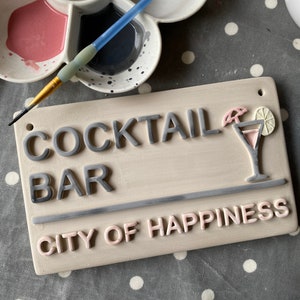 COCKTAIL BAR-Alcohol Gifts-Funny Plaques-Birthday gift-House Warming-Cocktail sign-London Street Signs-Home Bar sign-patio-garden plaque