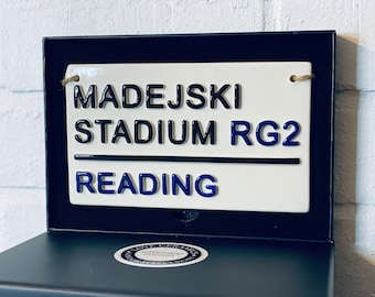 READING Football Sign-Madejski Stadium-Football Club-Football Gift-Football Stadium-Football sign-London Street Sign-Stocking fillers