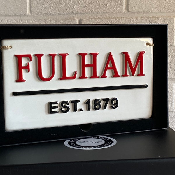FULHAM-Craven Cottage-Football Sign-London Street Sign-Football Gifts-Fulham FC-Gifts for him-Love Football-Soccer-Man Cave-Farther's Day