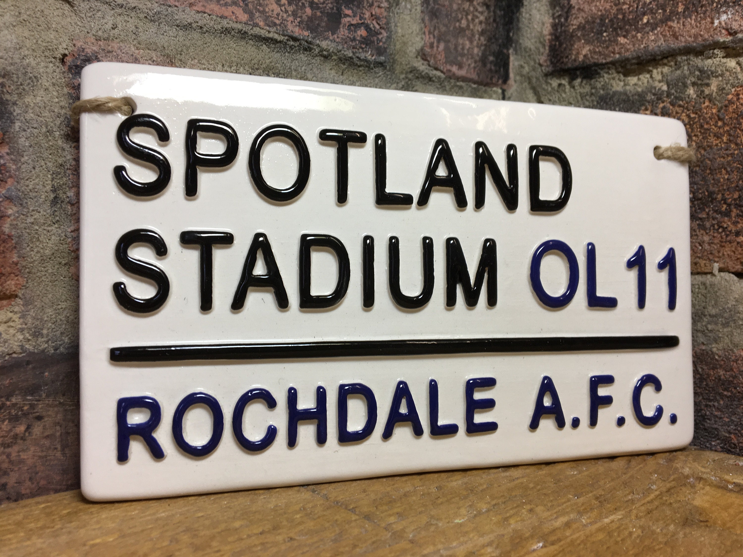 ROCHDALE AFCFootball Wall SignFootball PlaqueMan Etsy
