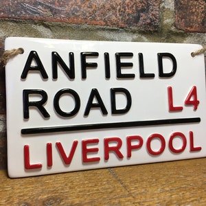 リバプール-アンフィールド ロード-サッカー サイン-ロンドン ストリート サイン-サッカー ギフト-サッカー チーム-You'll Never Walk Alone-サッカー ギフト-靴下用詰め物
