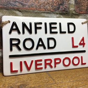 LIVERPOOL-Anfield Road-Football Sign-London Street Sign-Football Gift-Football Team-kids Room Decor-You'll Never Walk Alone-Farther's day