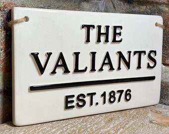 VALIANTS-Port Vale Football Sign-London Street Sign-Football Gifts-Football Plaque-Home Bar Decor-Football stadium-Christmas gifts for him