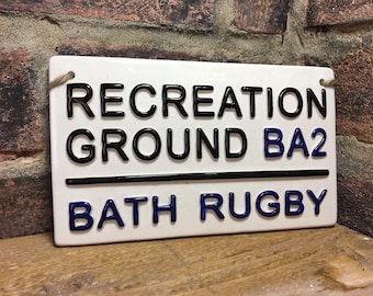 BATH RUGBY-Rugby Team-Rugby Sign-Rugby Stadium-Rugby Gifts-Rugby Union-Sports Plaque-England Rugby-fathers day