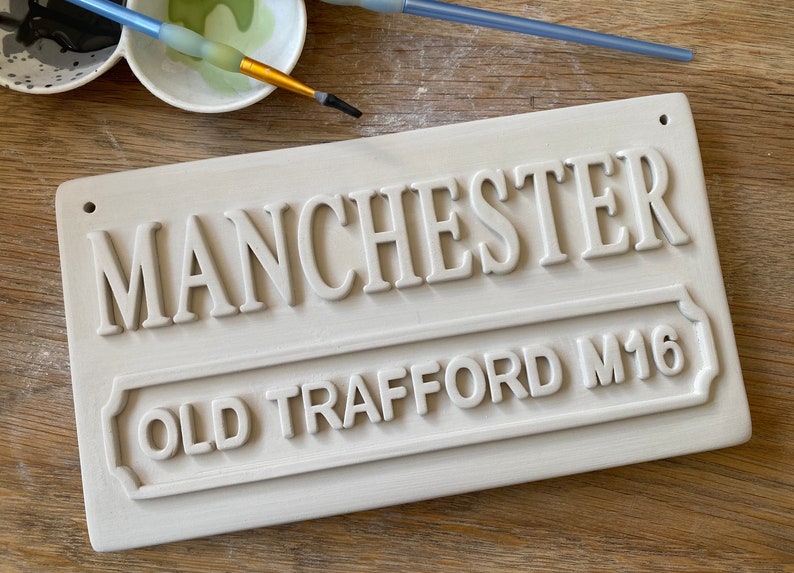 MANCHESTER UNITED-Football Sign-Old Trafford-Football Street Sign-Man United Football Wall Plaque-Football Club-Football Art-Soccer Gifts image 4