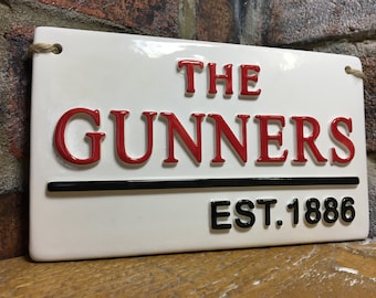 ARSENAL-THE GUNNERS-Highbury Stadium-London Street Sign-Football Sign-Football Plaque-Arsenal Football-Gift for Him-Fathers Day Gifts
