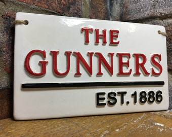 ARSENAL-THE GUNNERS-Highbury Stadium-London Street Sign-Football Sign-Football Plaque-Arsenal Football-Gift for Him-Football gifts