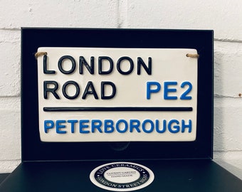 PETERBOROUGH-London Road-Football Street Sign-London Street Signs-Football Sign-Football Club-m-Christmas gifts for him-Football stadiums