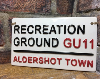 ALDERSHOT TOWN-Football Sign-London Street Sign-Football Team-football Club-football Gifts-Football stadium-fathers day