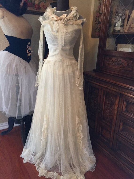 Antique 1920’s/30’s Lace Wedding Gown