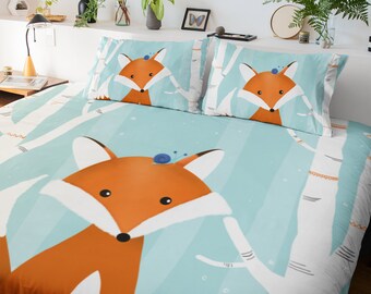 Fox Duvet Cover woodland Personalized