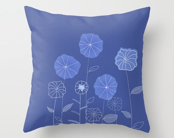 Modern pillow, floral pillow, custom - 14x14 16x16 18x18 20x20 and shams - Nature pillows, pillow cover, flower cushion, handpainted pillow