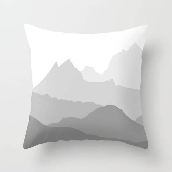 Woodland Mountains Pillow Personalized Alpine