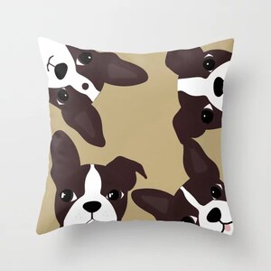 Boston Terrier Pillow Dog Personalized