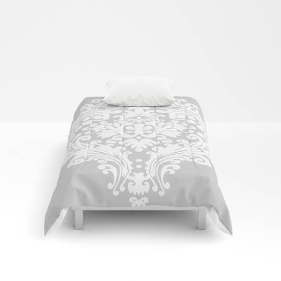Damask Duvet Cover Pattern Personalized Color Floral Modern Etsy