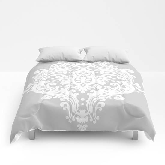 Damask Duvet Cover Pattern Personalized Color Floral Modern Etsy