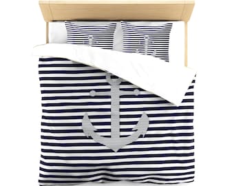 Nautical Duvet Cover - Anchor Personalized