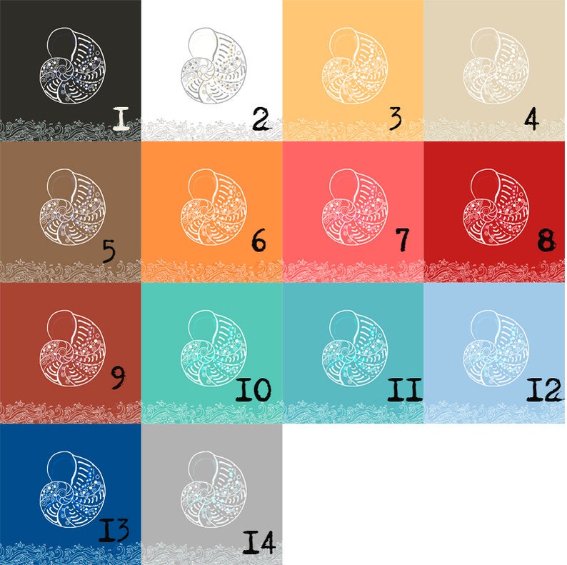 Cortinas De Bano Nauticas Caracol Marino Concha De Mar Etsy