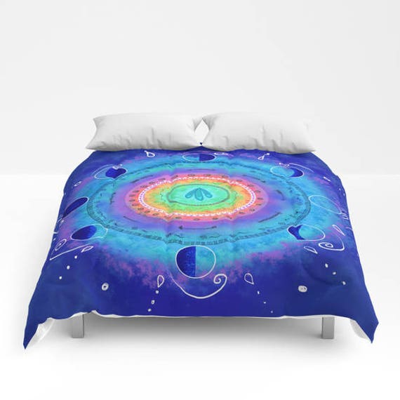 Moon Phases Galaxy Duvet Cover Or Comforter Twin Full King Etsy
