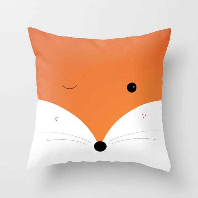 Fox Throw Pillow or Shams Cover Insert 16x16 18x18 20x20 22x22 Etsy