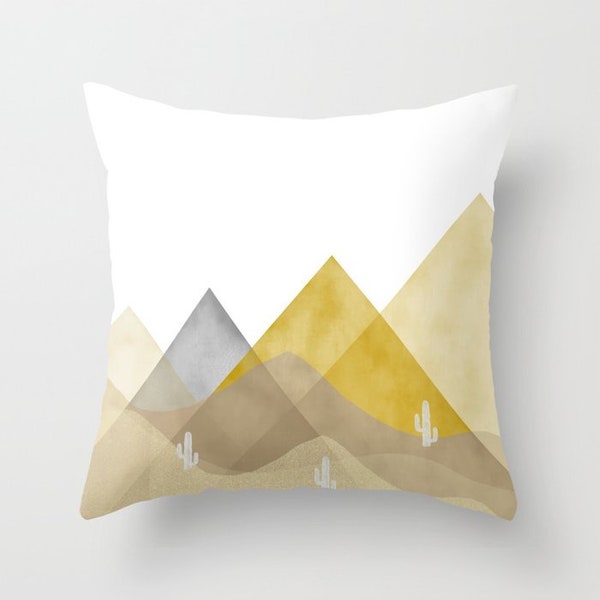 Mountains Pillows with Earth tones