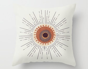 Mid century Pillows Modern sun geometric