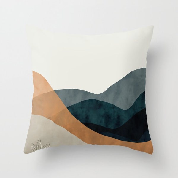 Mid century Pillows Modern Mountains geometric