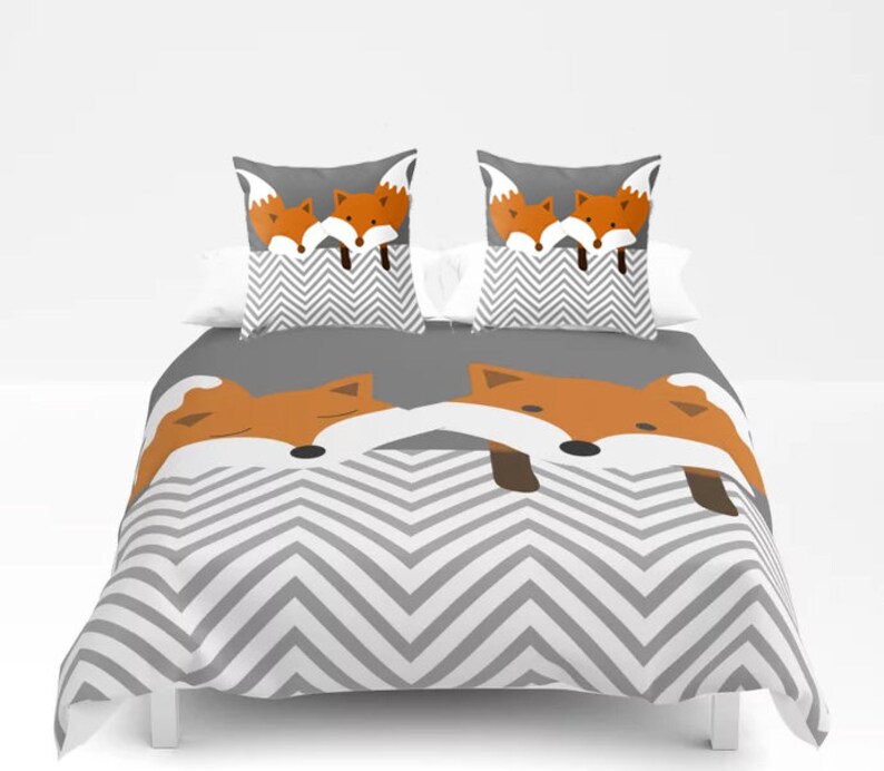 Bedding Fox Duvet Cover Comforter Set Twin Full Queen King Etsy