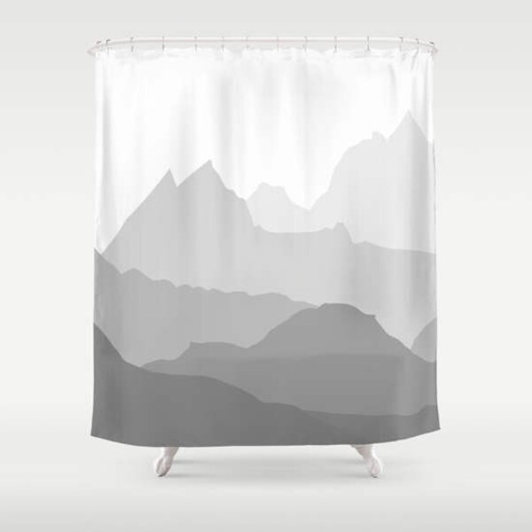 Shower Curtains Nature Mountains Personalized Woodland Forest - Alpine Landscape Apartment Home Decor Bathroom Gift Women Man Birthday