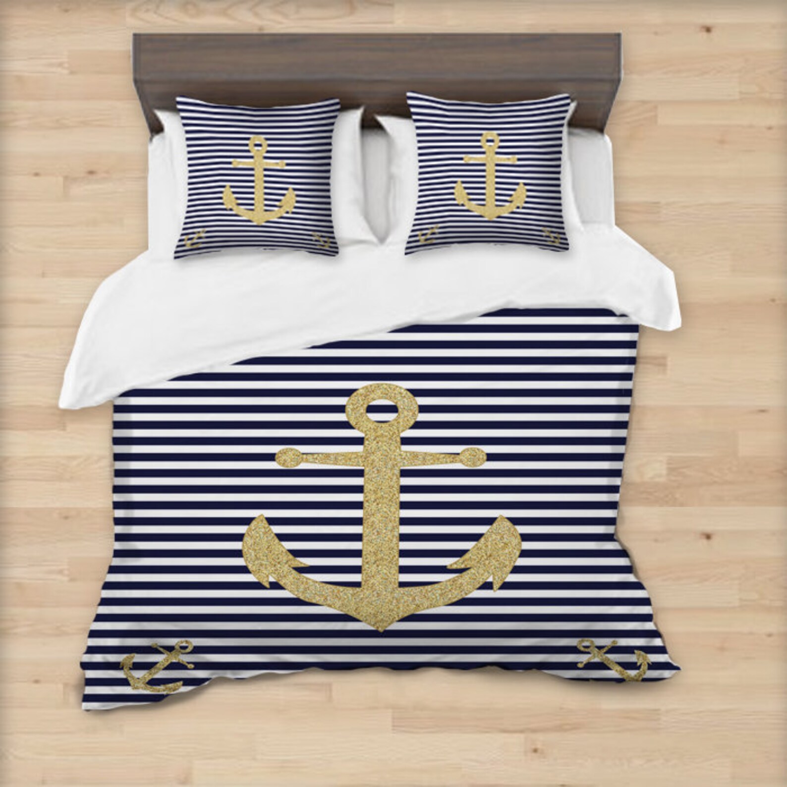 Nautical Duvet Cover Anchor Duvet Cover Queen King Full Etsy