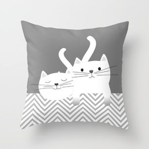 Cats Throw Pillow Kittens Personalized