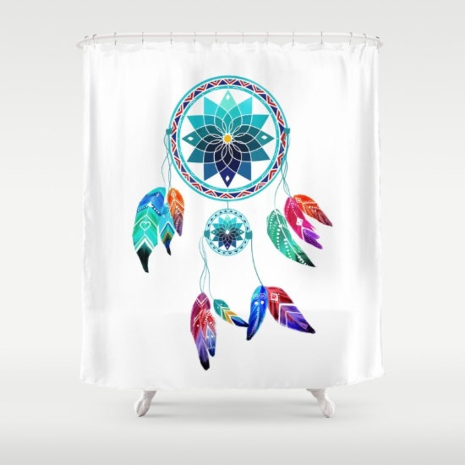 Dream Catcher Shower Curtain 71 in X 74 in Dreamcatcher Etsy