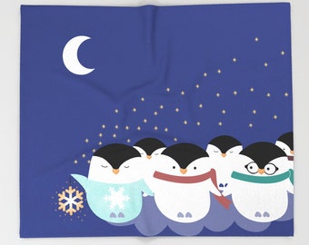 Penguin Blanket Soft Personalized