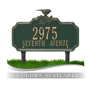 Personalized Cast Metal Yard Plaque - The Chickadee Ivy Lawn sign. 4 Colors Available