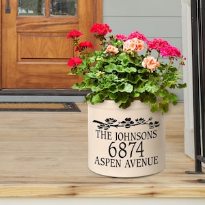 Personalized 2 Gallon Crock Pot 4 Colors Available