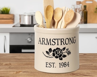 Personalized 2 Gallon Crock Pot 4 Colors Available