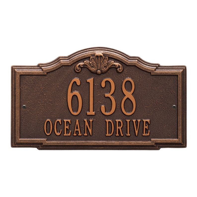 Metal Address Plaque THE GATEWOOD Plaque. Display Your Address Etsy