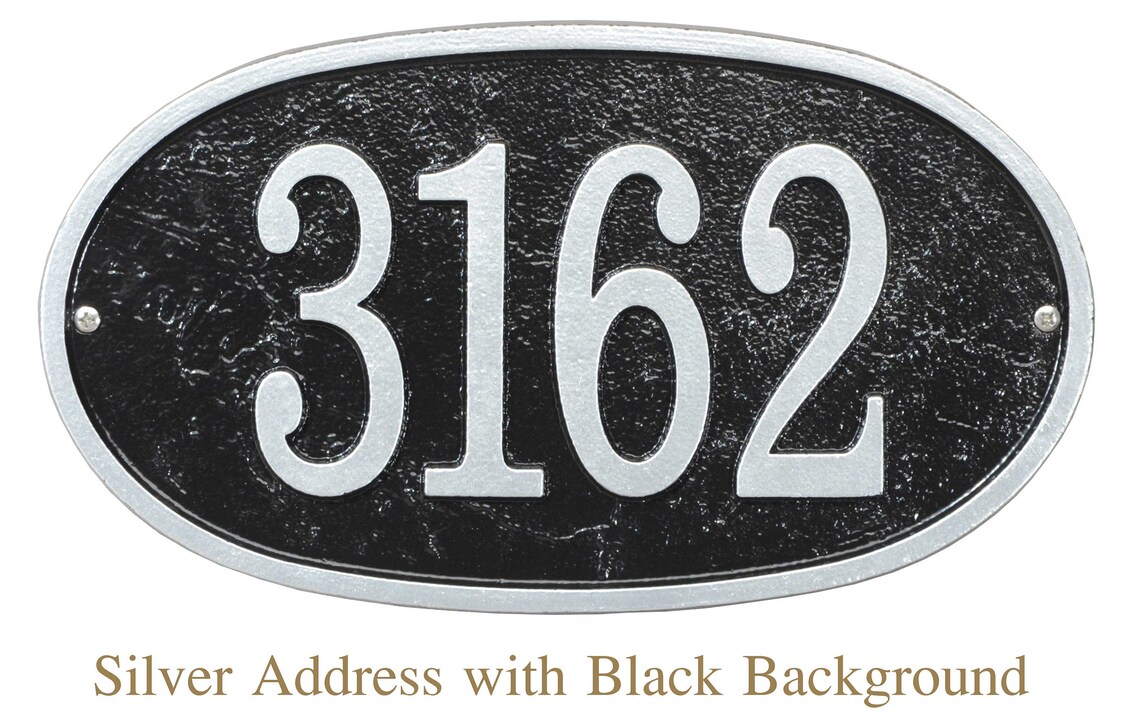 Personalized Oval Metal Address Plaques. Four Colors Etsy