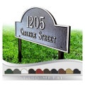 Personalized Metal Address Plaque, Lawn Mounted House Number Sign