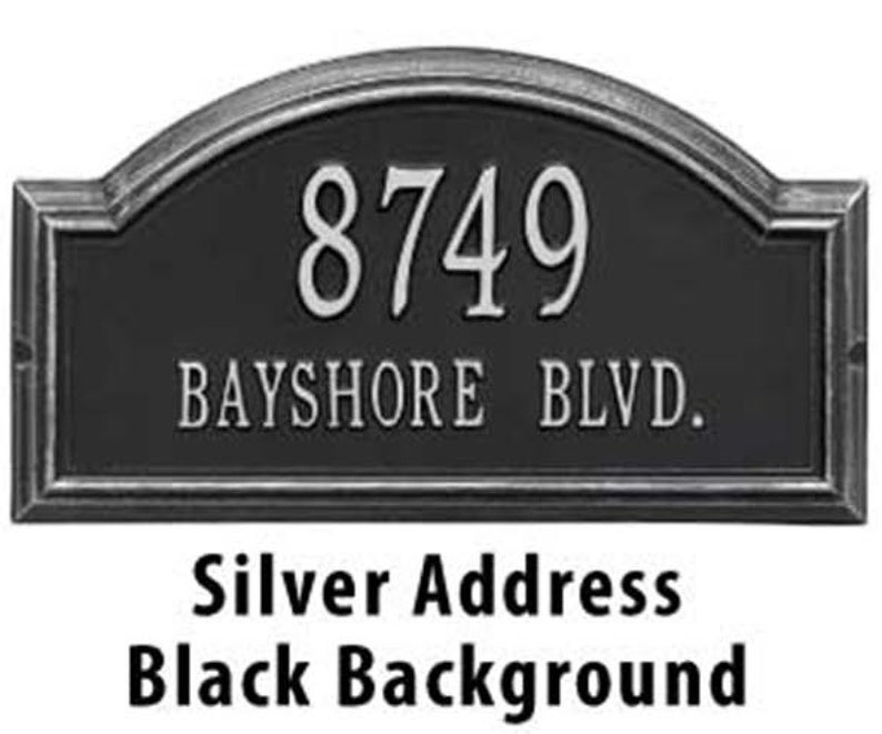 Personalized Metal Address Plaque. With Elaborate Raised Etsy