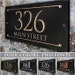 Stone Address Plaque With Engraved Numbers. Address Sign Made from solid, real stone 